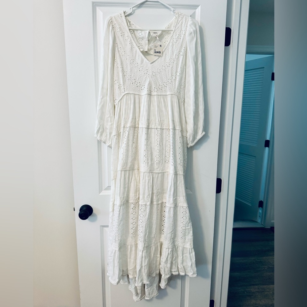 Free People White Eyelet Maxi Dress